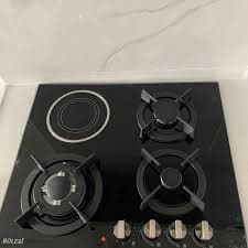 Bolesi built in hob cooker 3 gas 1 ceramic burner Powerful & Stylish Cooking